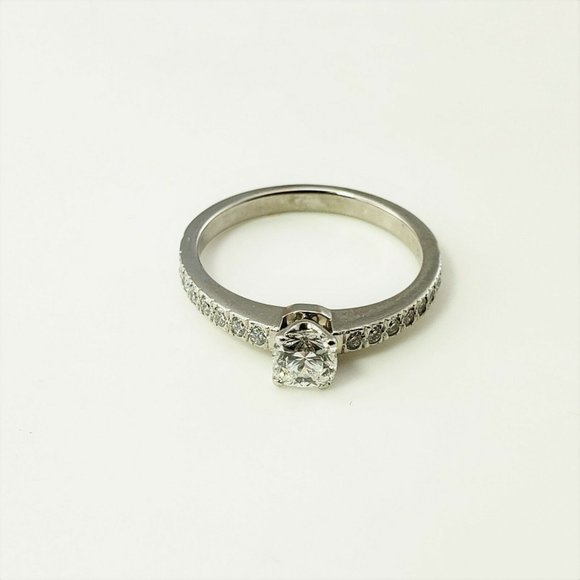 Tiffany & Co. Platinum Diamond Engagement Ring - Picture 2 of 9